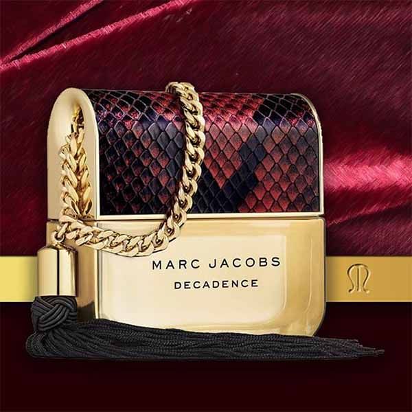 Thiết kế chai nước hoa Marc Jacobs Decadence Rouge Noir EDP 100ml cổ diễn v&agrave; hoang d&atilde;